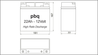 pbq 22HR-12 / 12V 22Ah